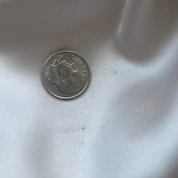 Revelry Kimora Satin Dress - Size 8 PETITE, Soft Champagne, Unaltered - Picture 4 of 6